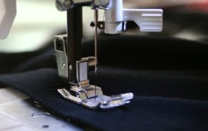 using sewing machine